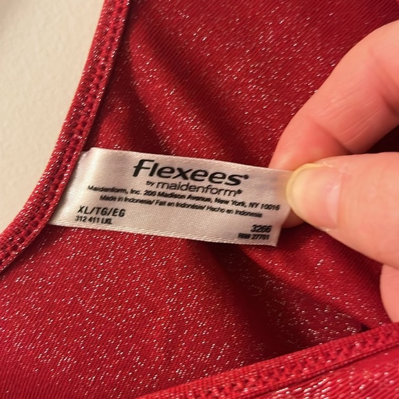 Flexsees by maiden form sparkly red Women's Camisole Top size XL - Picture 2 of 8